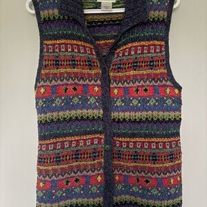 Vintage Multicolor Knit Vest